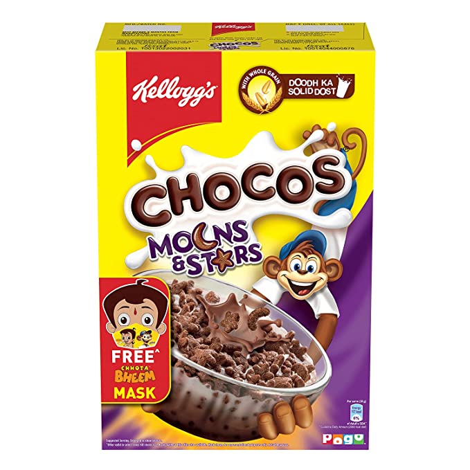 Kellogg's Chocos Moons &Stars 375g (Free Chhota Bheem Mask)
